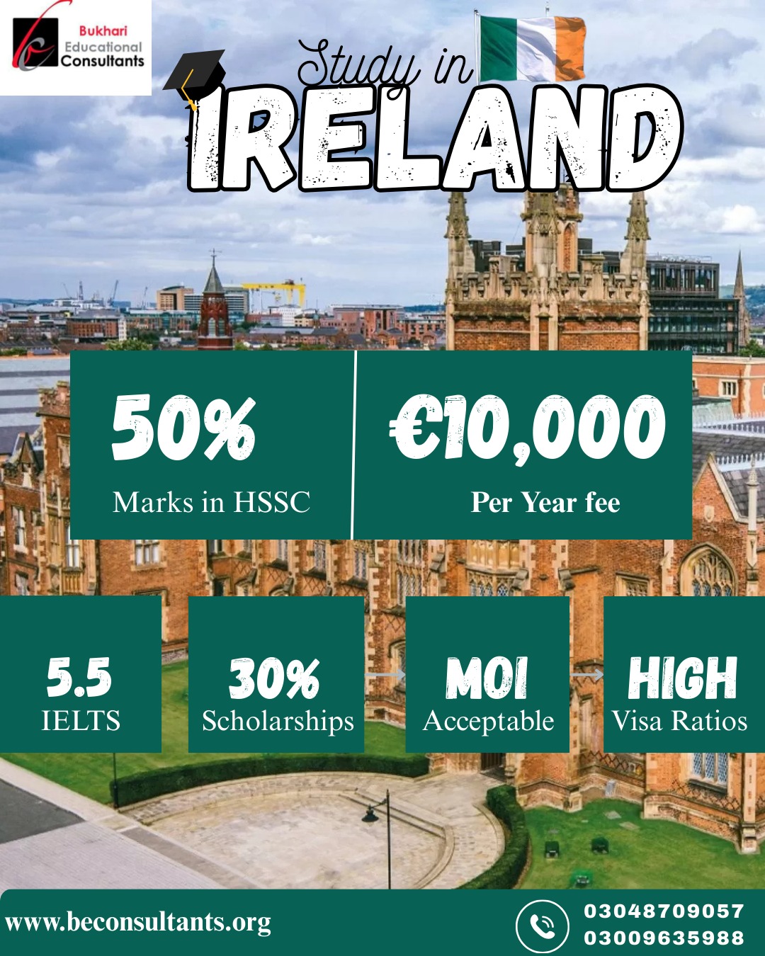 🎓 *Study in Ireland* – Your Smart Choice! 🇮🇪